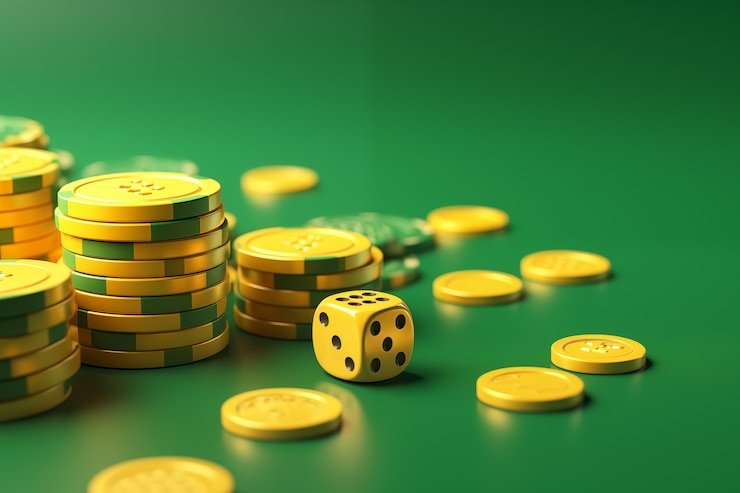 Tampilan permainan Wolf Gold dengan simbol serigala dan emas di bighoki288